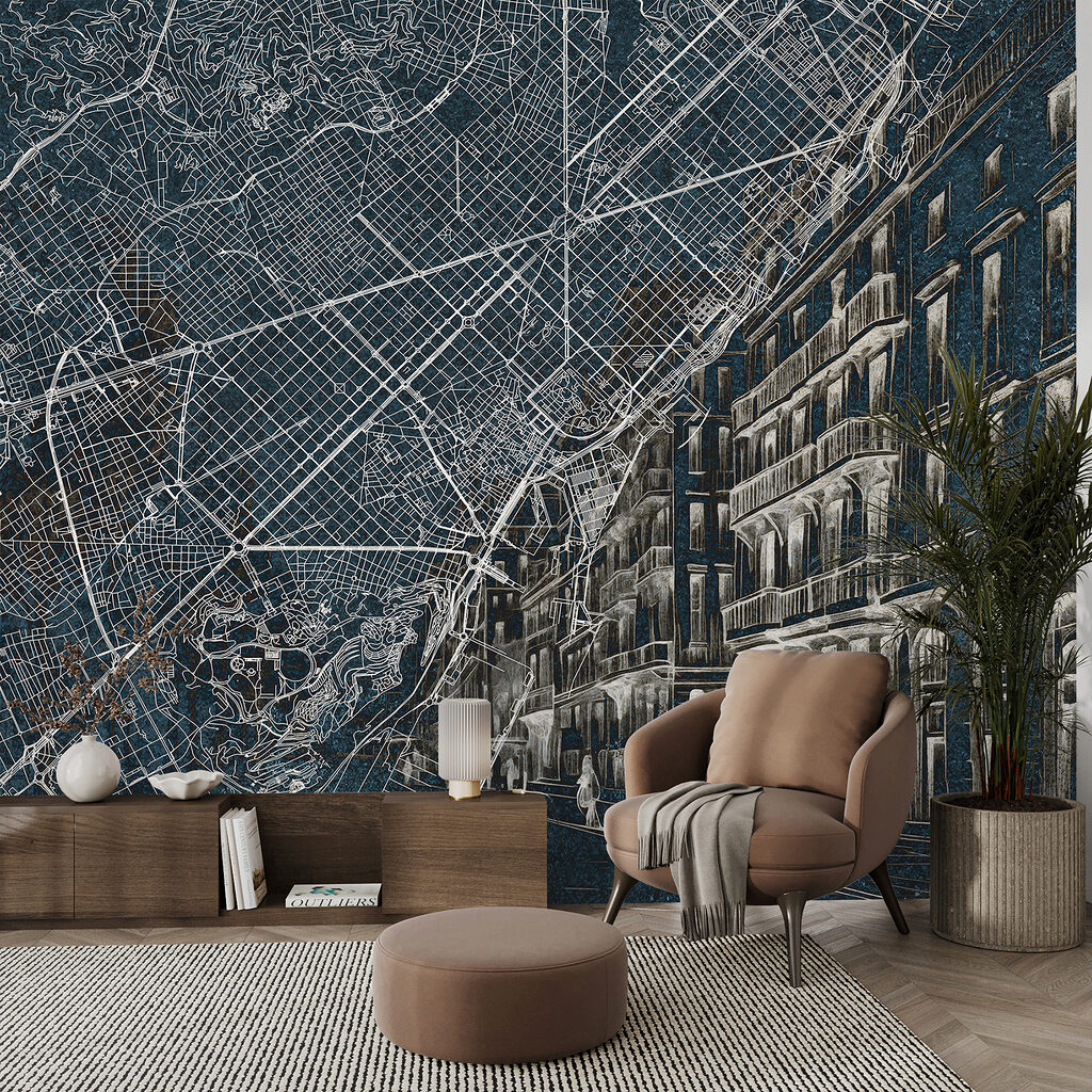 Mapa urbano com fachadas — interior 2