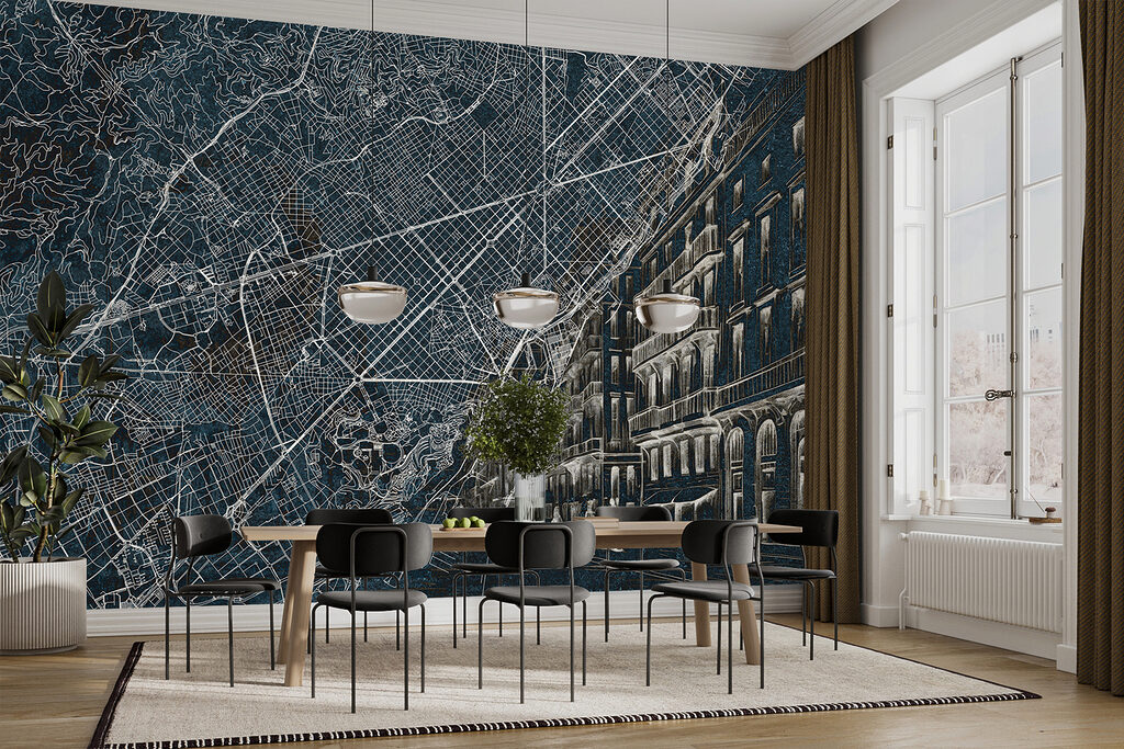 Mapa urbano com fachadas — interior 4