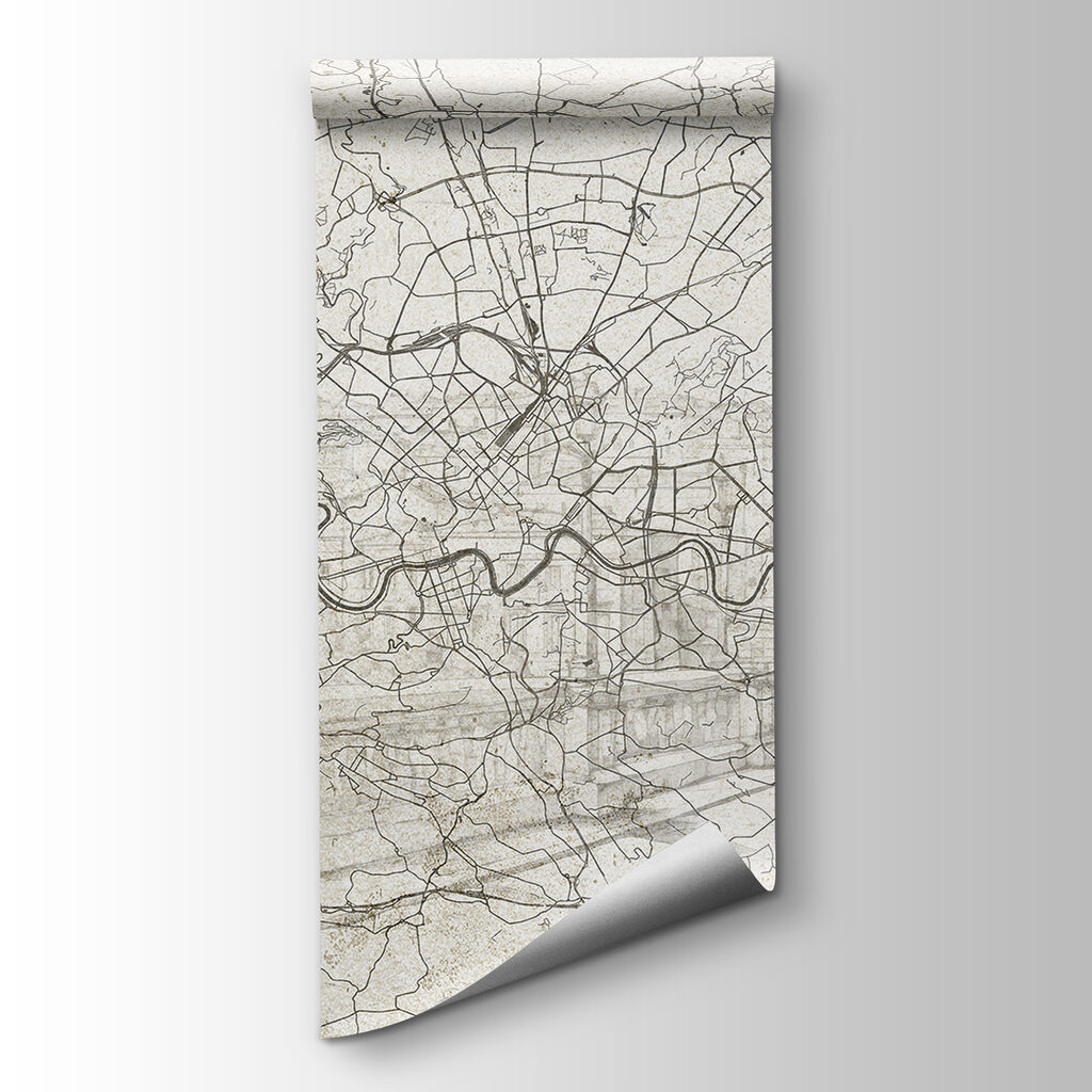 Mapa antigo com rio — vista do produto
