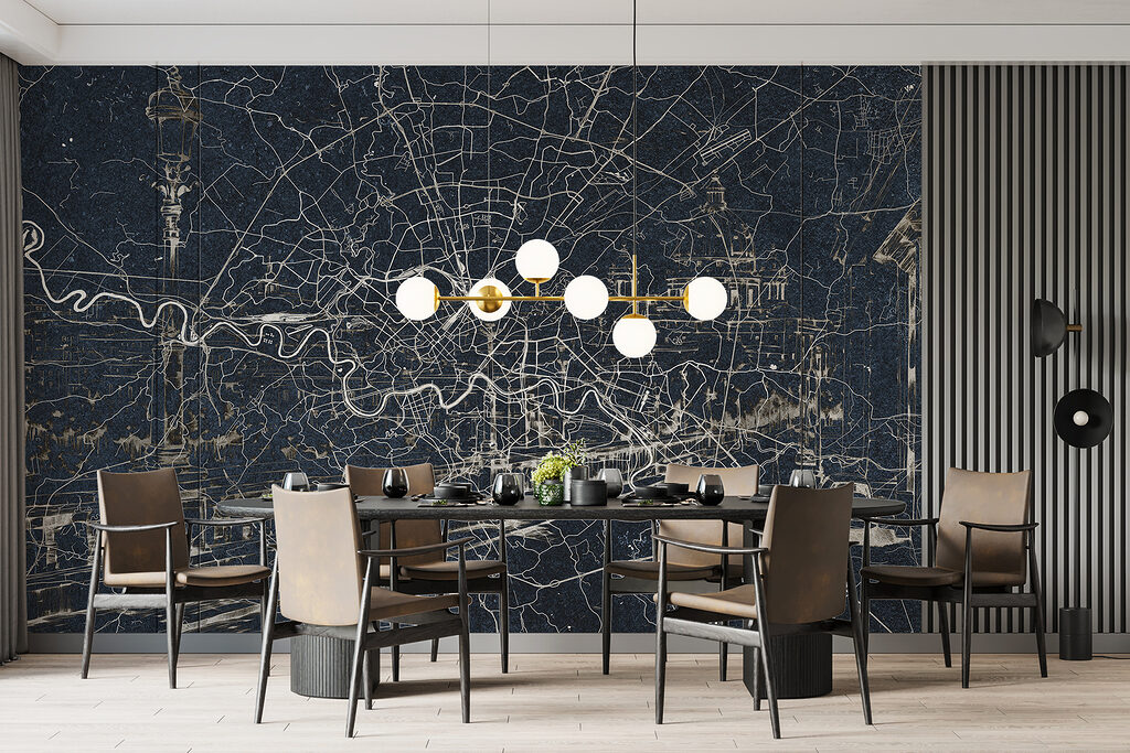 Mapa antigo com rio — interior 3