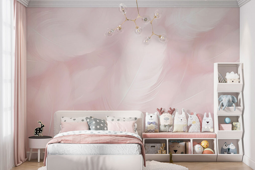 Penas brancas em rosa — interior 4