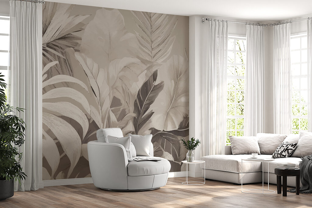 Folhas tropicais cinzentas — interior 1