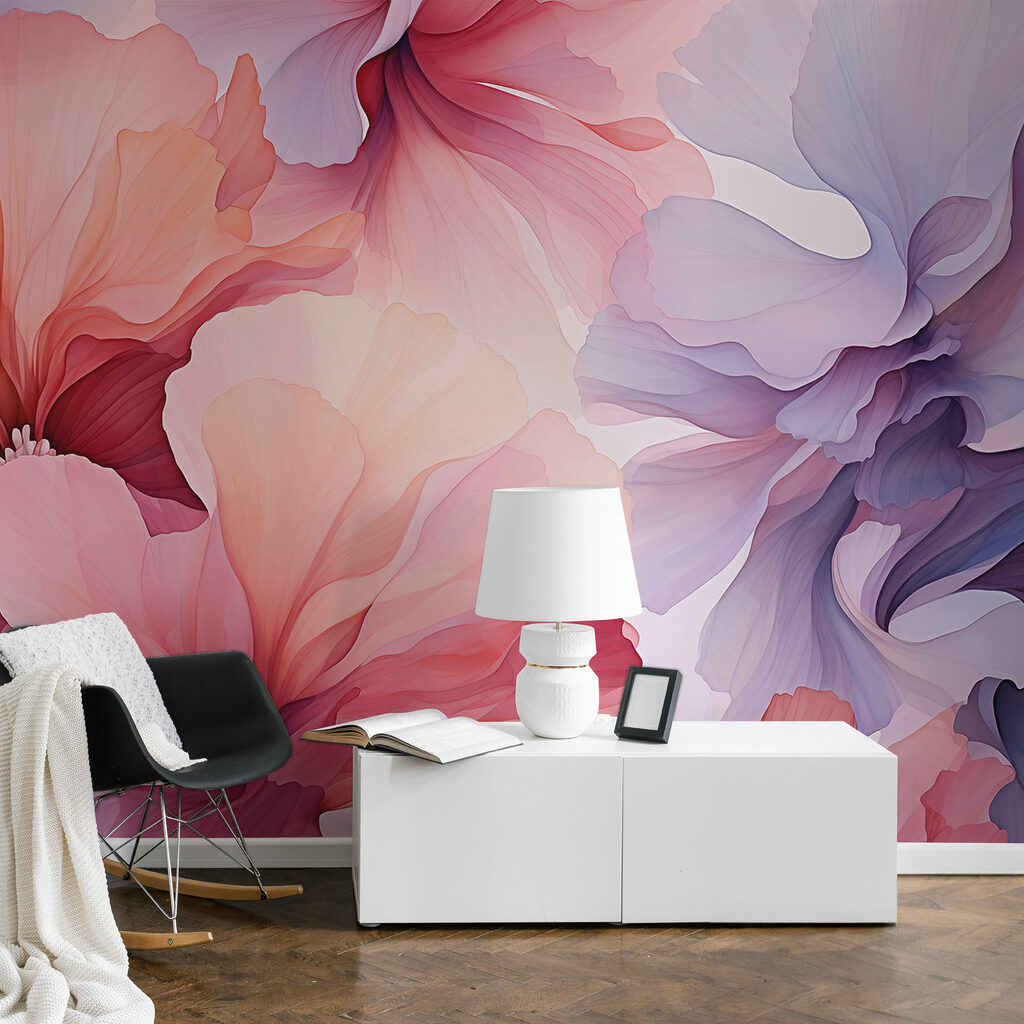 Flores rosa e lilás — interior 2