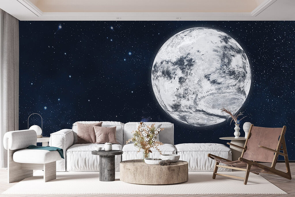 Lua em céu estrelado — interior 4