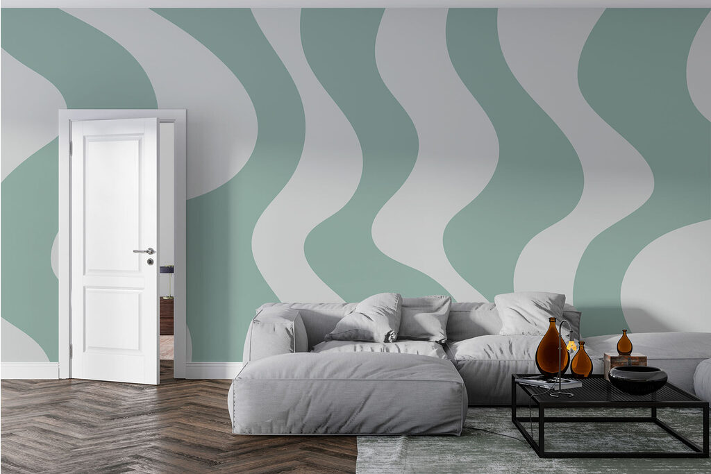 Ritmo vertical em menta — interior 2
