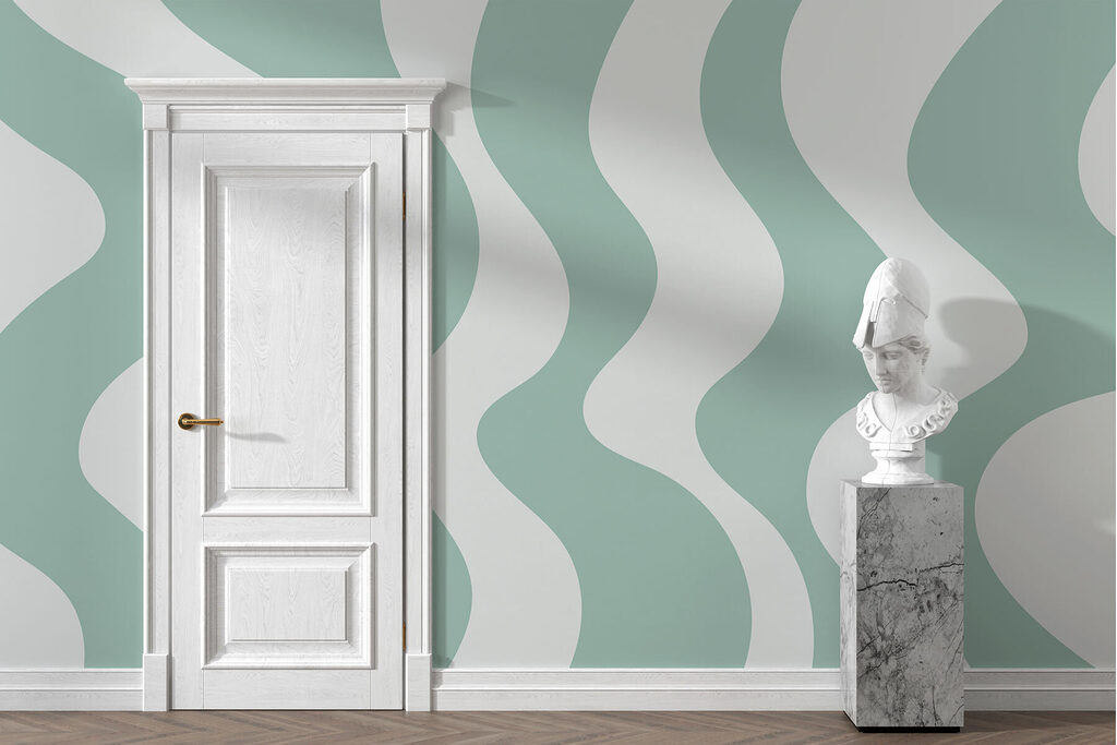 Ritmo vertical em menta — interior 3