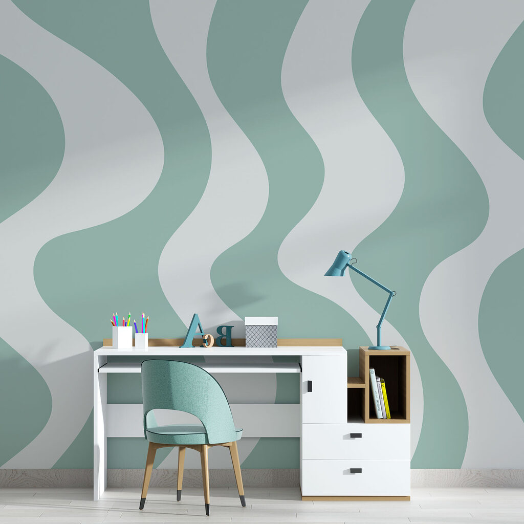 Ritmo vertical em menta — interior 4