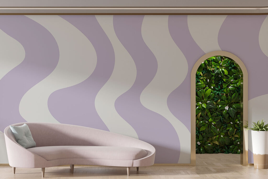 Ritmo vertical em menta — interior 2