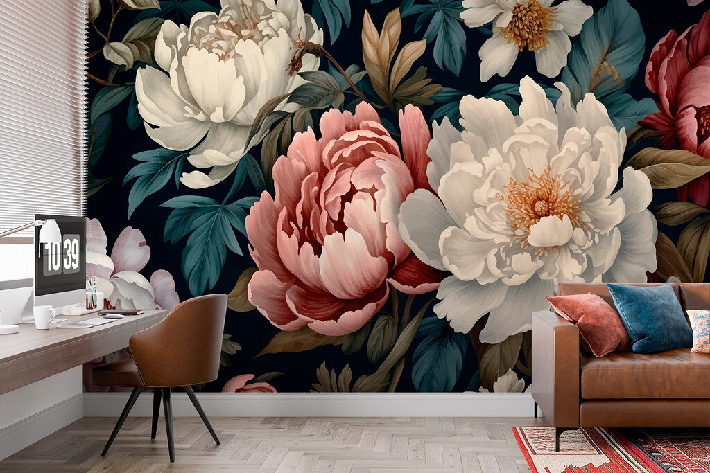Flores em azul-noite — interior 3