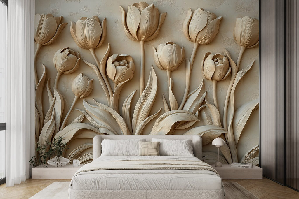 Fila de tulipas — interior 1