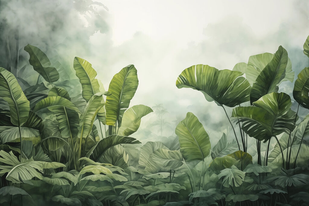 Folha grande no bosque — design completo