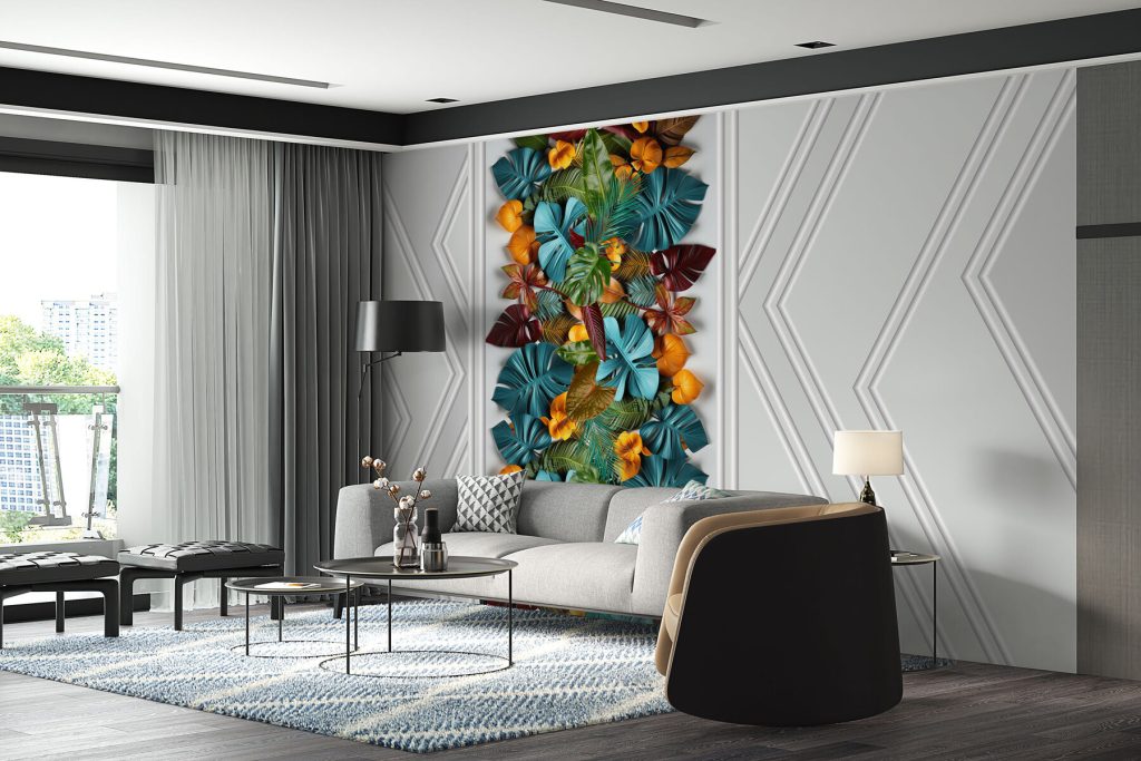 Tira tropical entre riscas — interior 3