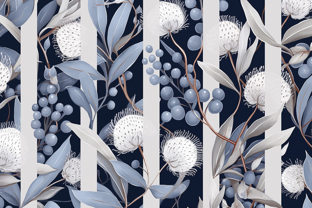 Umbelas entre riscas — design completo