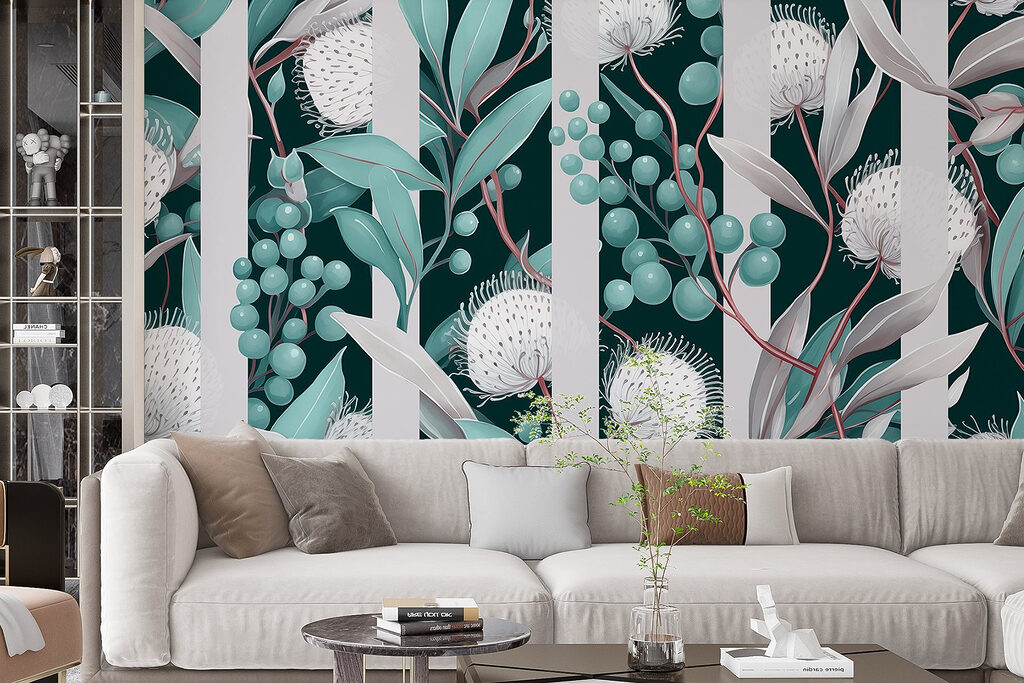 Umbelas entre riscas — interior 2