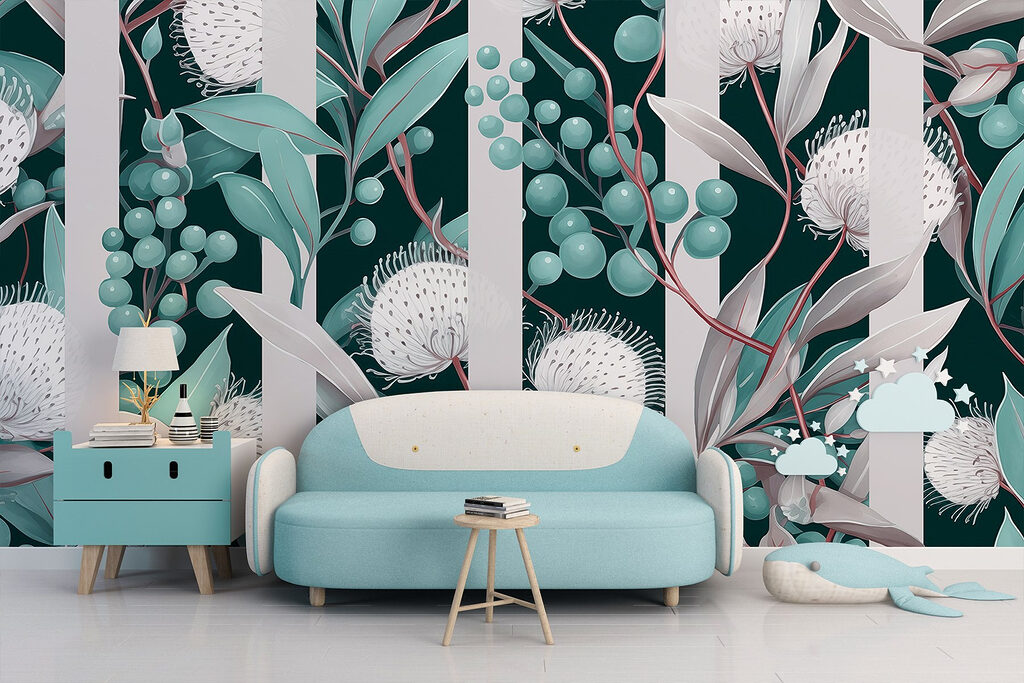 Umbelas entre riscas — interior 5