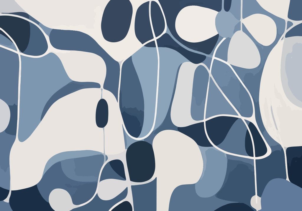 Formas abstratas e linhas — design completo