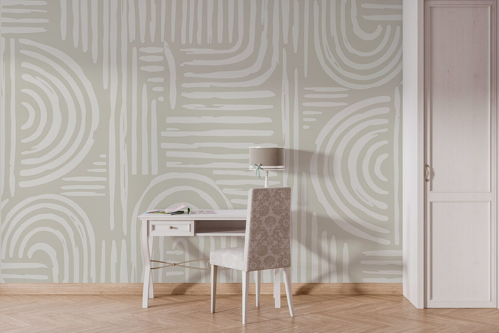 Linhas creme em curvas — interior 3