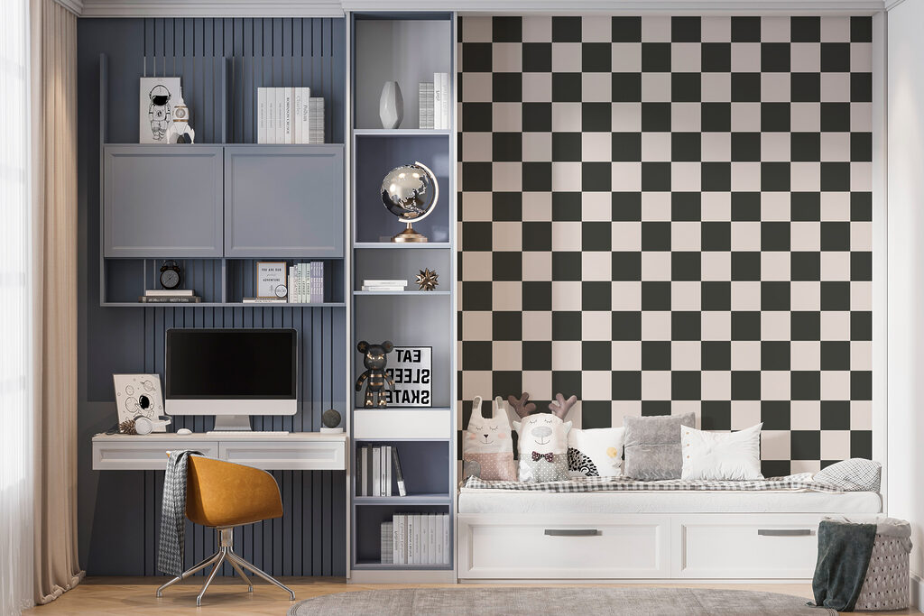 Quadrados em contraste — interior 3