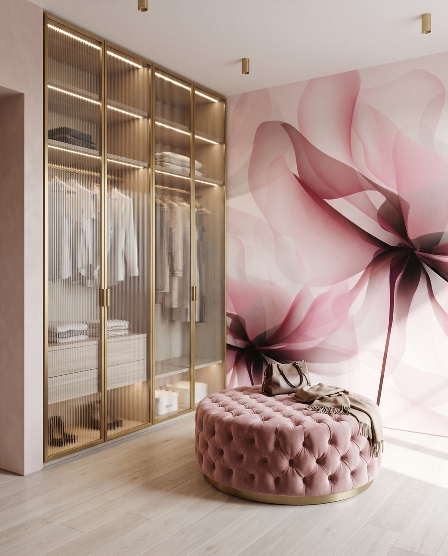 Sombras lilás sobre rosa — interior 3