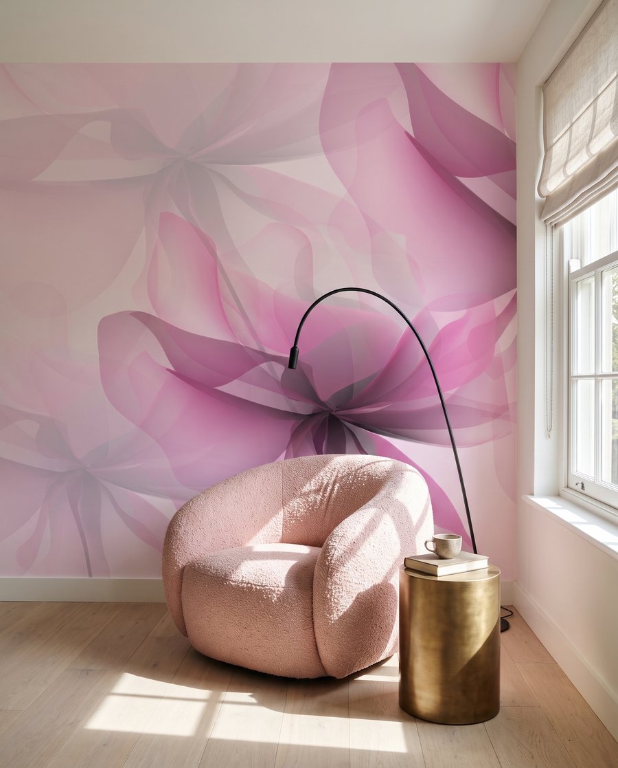 Sombras lilás sobre rosa — interior 5