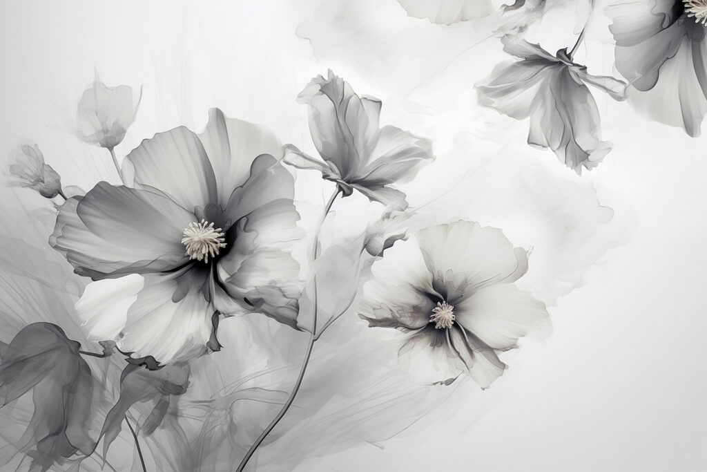 Flores soltas em aguarela — design completo