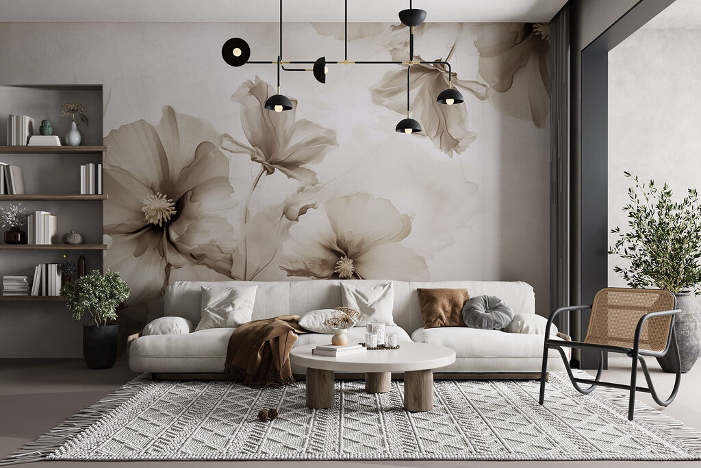 Flores soltas em aguarela — interior 4