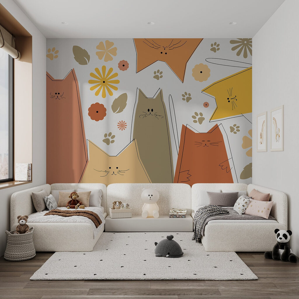 Gatos entre flores — interior 2