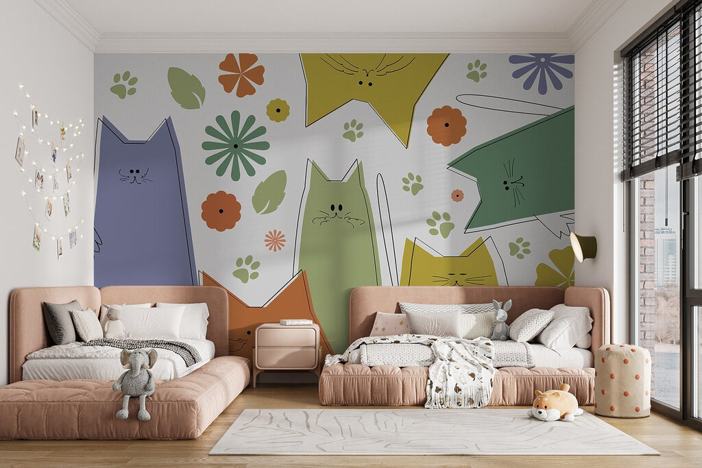 Gatos entre flores — interior 2
