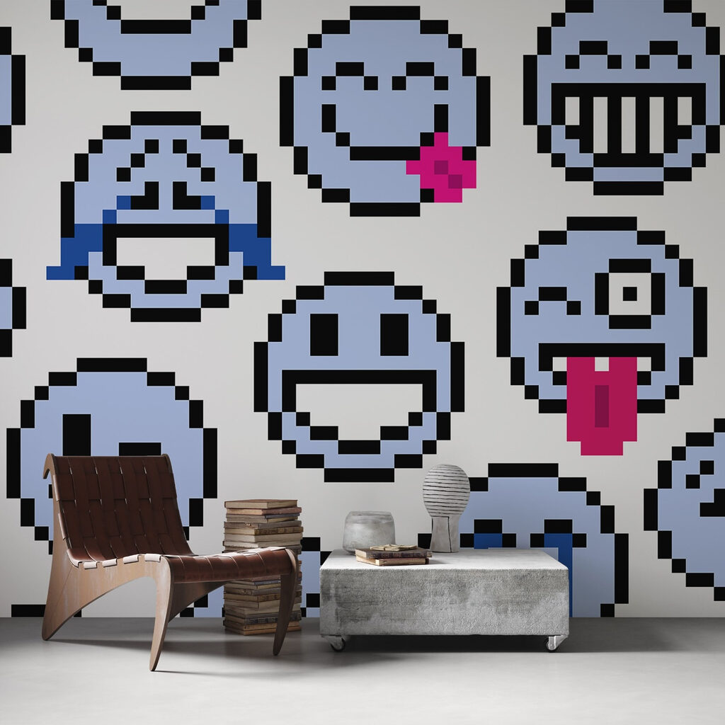 Carinhas em pixels — interior 1