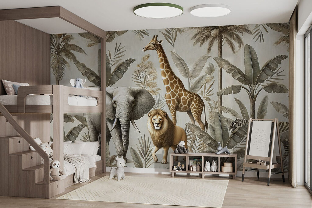Animais selvagens entre palmeiras — interior 2