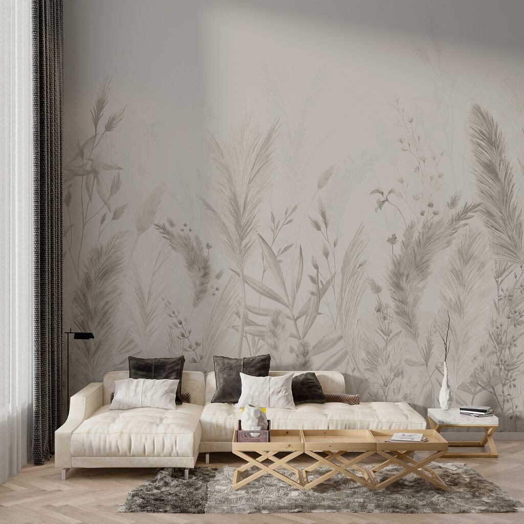 Gramíneas cinzentas em esboço — interior 3