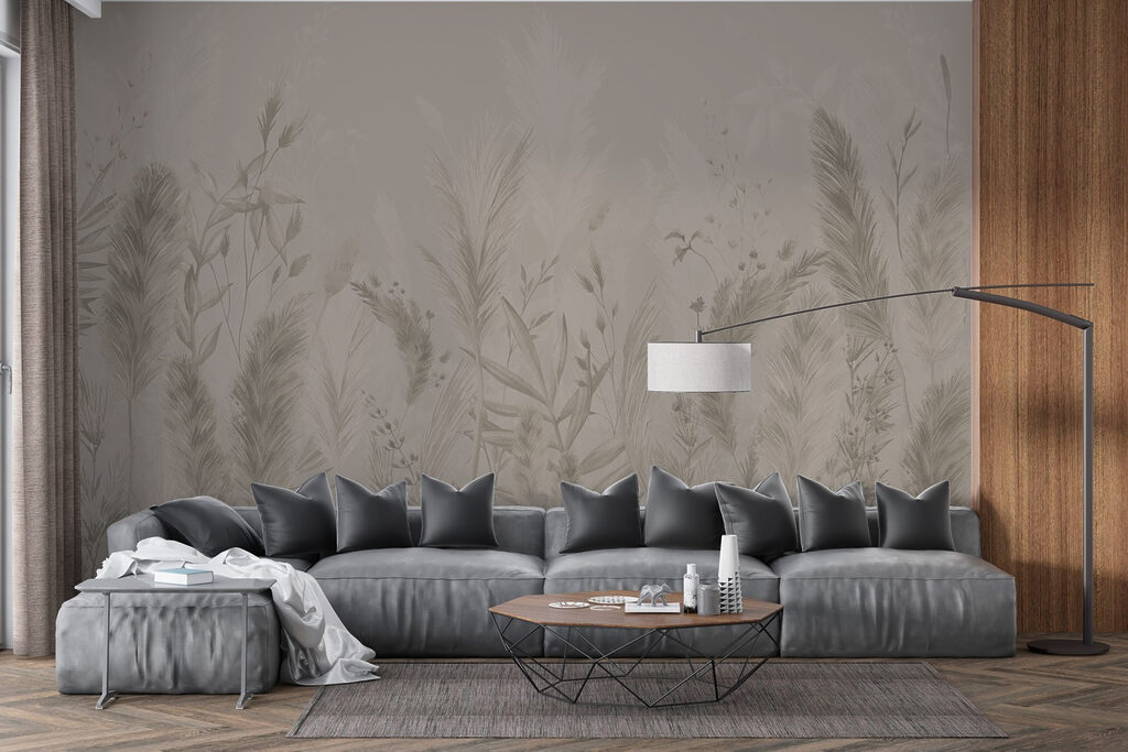 Gramíneas cinzentas em esboço — interior 1