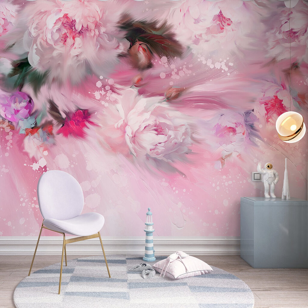 Peónias em fluxo suave — interior 3