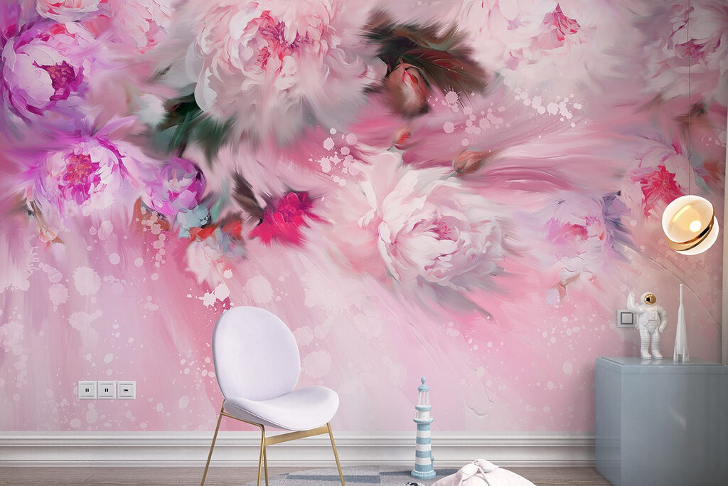 Peónias em fluxo suave — interior 4