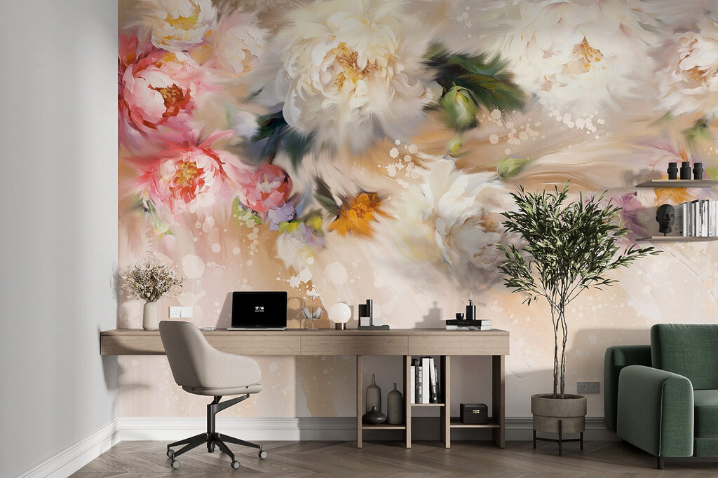 Peónias em fluxo suave — interior 5