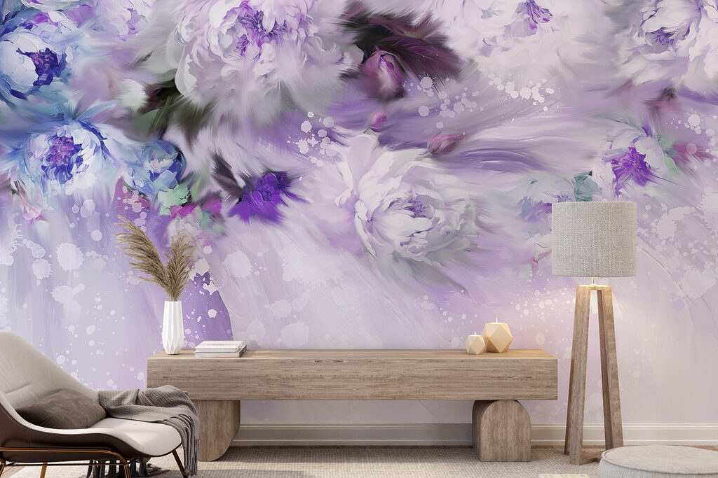 Peónias em fluxo suave — interior 3