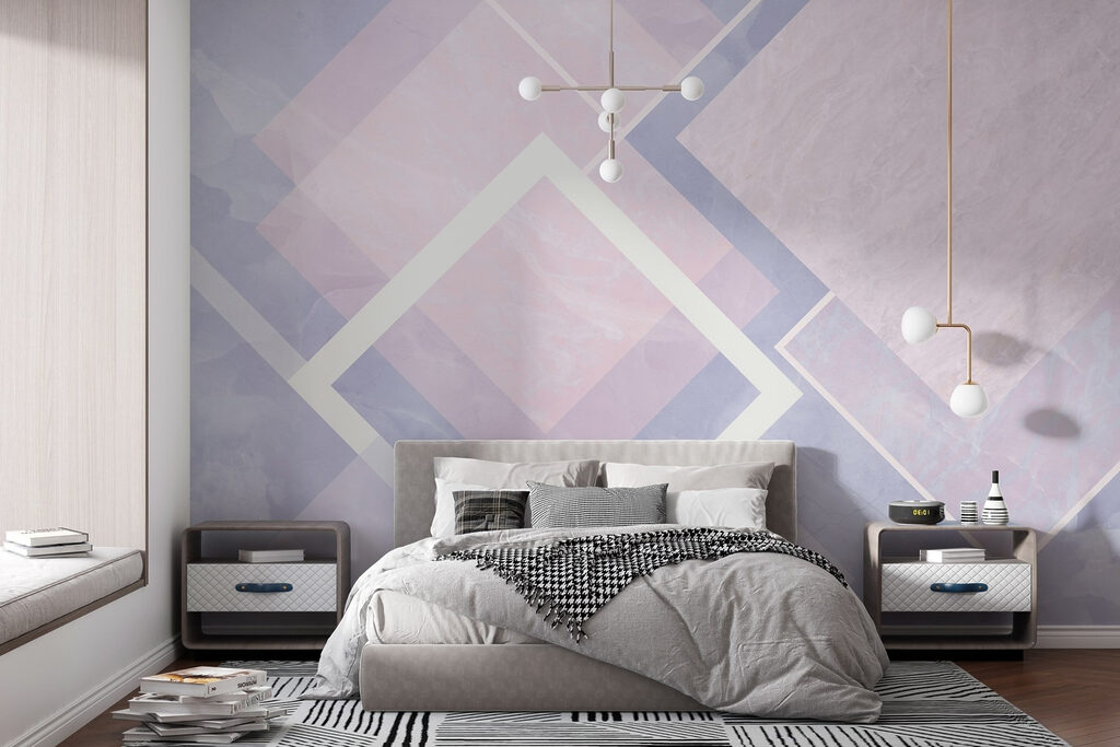 Losangos com contorno branco — interior 1