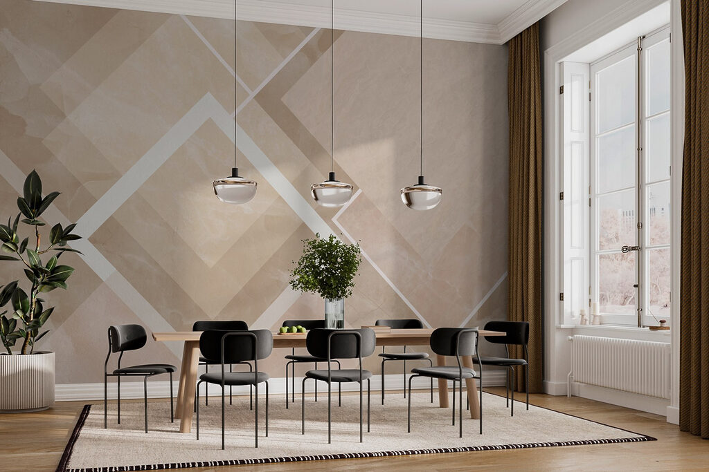 Losangos com contorno branco — interior 4