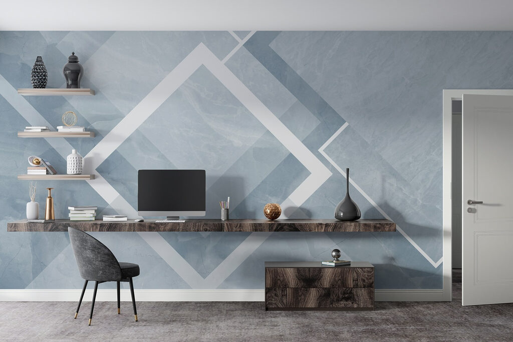 Losangos com contorno branco — interior 1