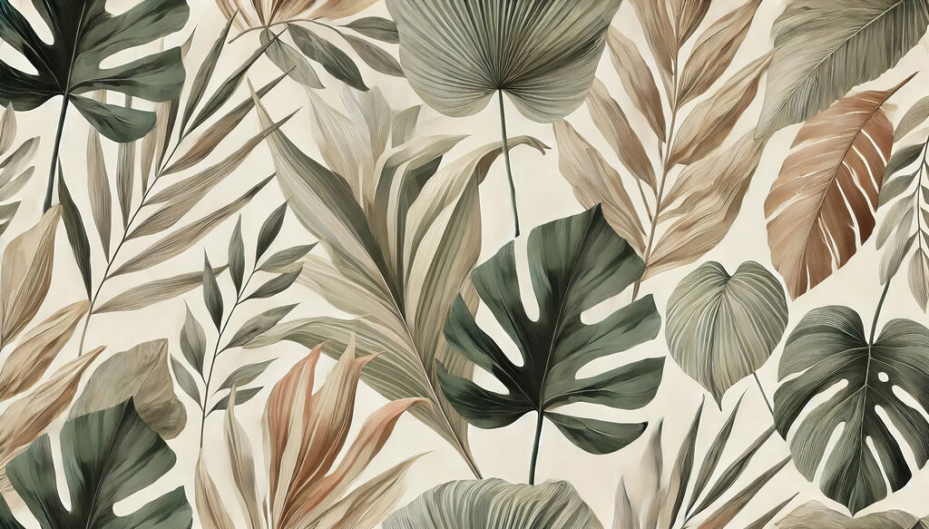 Folhas tropicais naturais — design completo