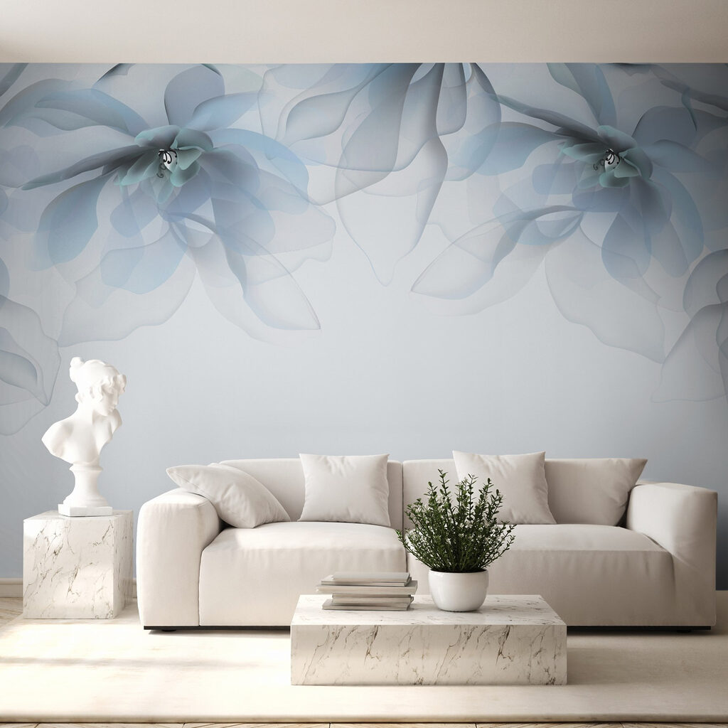 Flores pendentes no topo — interior 2