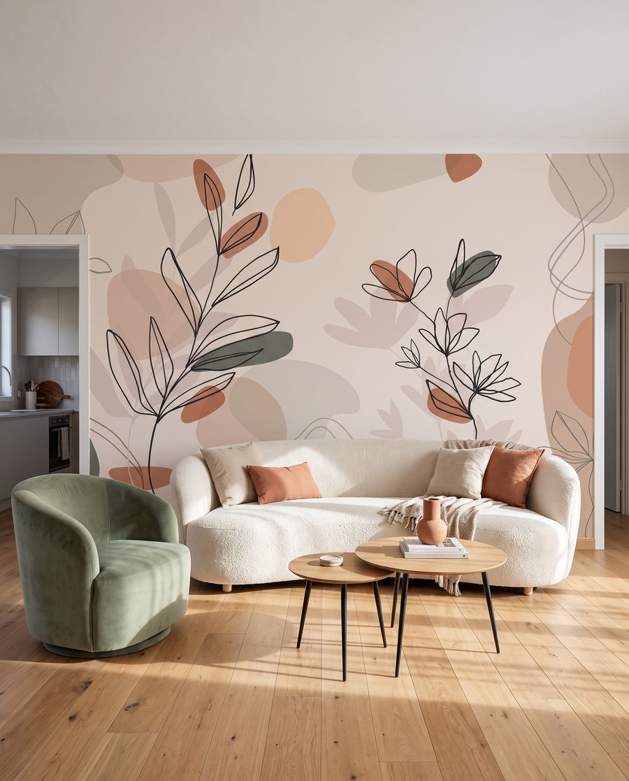 Ramos desenhados em manchas — interior 2
