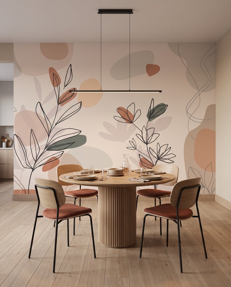 Ramos desenhados em manchas — interior 5