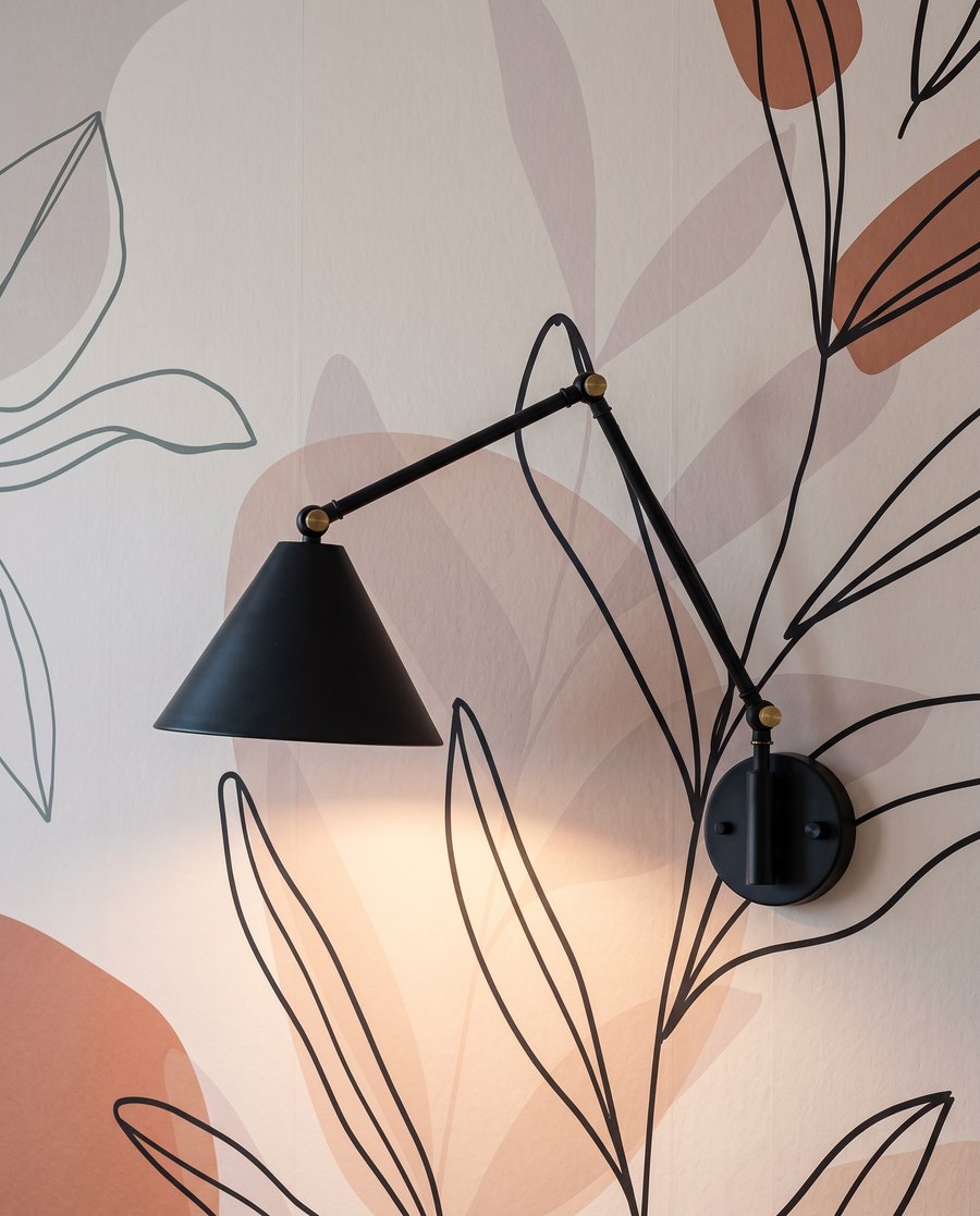 Ramos desenhados em manchas — detalhe