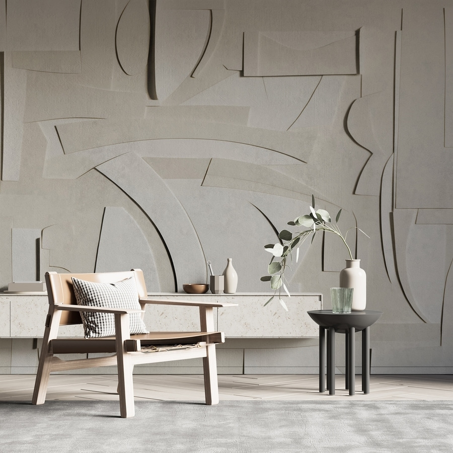 Formas geométricas em cinzento — interior 1