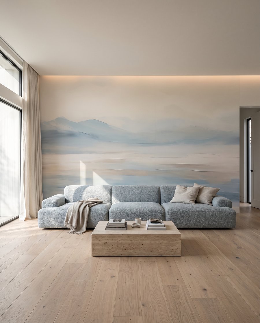 Água sob horizonte pastel — interior 3