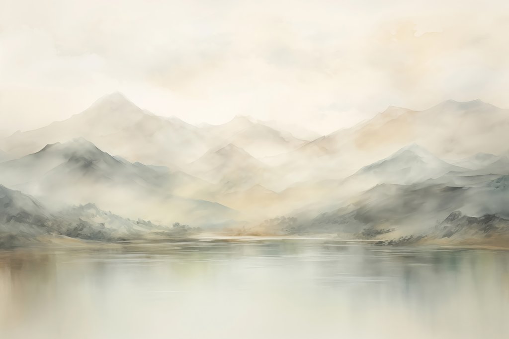 Montanhas junto à água — design completo