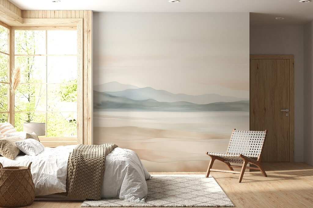 Lago diante de colinas — interior 2