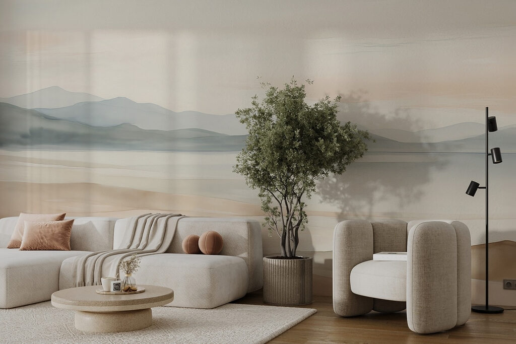 Lago diante de colinas — interior 3