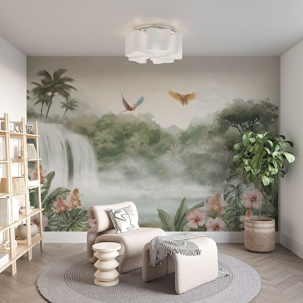 Cascata entre aves tropicais — interior 3